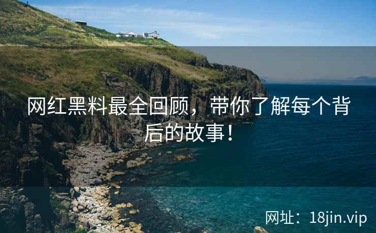 网红黑料最全回顾，带你了解每个背后的故事！