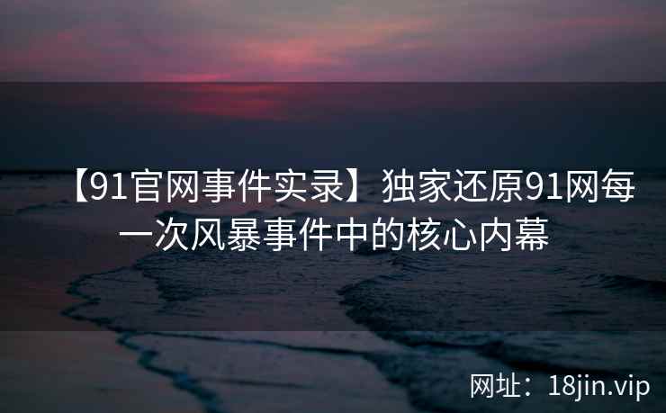 【91官网事件实录】独家还原91网每一次风暴事件中的核心内幕